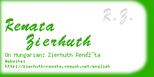 renata zierhuth business card